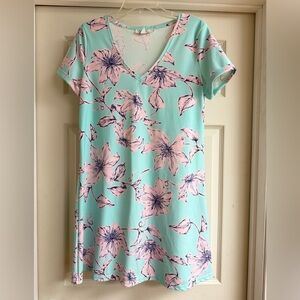 Aryeh Mint Green and Pink Floral Dress